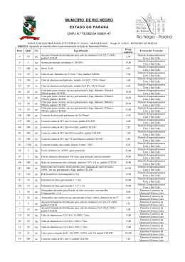 RESULTADO DO PROCESSO LICITAT&Oacute;RIO N&deg; 30/2014