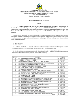 Edital - Ref. Tomada de Pre&ccedil;os n&deg; 032/2014