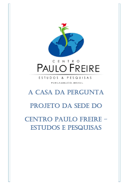 projeto - VIII Col&oacute;quio Internacional Paulo Freire