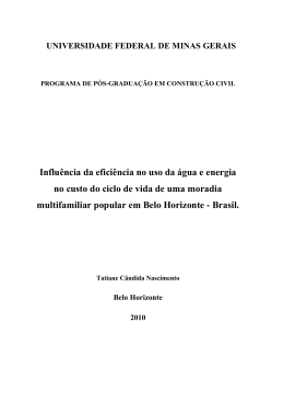 Influ&ecirc;ncia da efici&ecirc;ncia no uso da &aacute;gua e energia no custo do ciclo