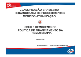 10 &bull; Classifica&ccedil;&atilde;o Brasileira Hierarquiza&ccedil;&atilde;o de Procedimentos