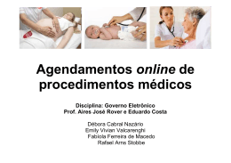 Agendamentos online de procedimentos médicos