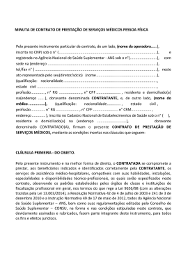 MINUTA DE CONTRATO DE PRESTA&Ccedil;&Atilde;O DE SERVI&Ccedil;OS