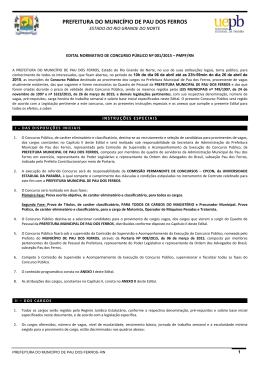 prefeitura do município de pau dos ferros - CPCON