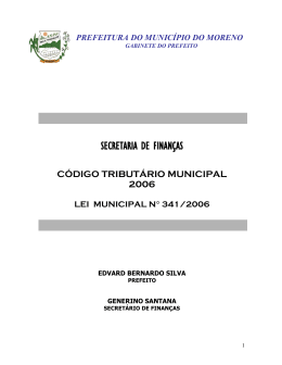 PREFEITURA DO MUNIC&Iacute;PIO DO MORENO