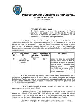 PREFEITURA DO MUNICÍPIO DE PIRACICABA