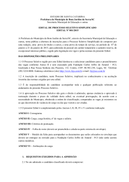 ESTADO DE SANTA CATARINA Prefeitura do Município de Bom