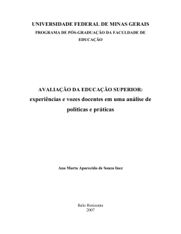experi&ecirc;ncias e vozes docentes em uma an&aacute;lise de pol&iacute;ticas e pr&aacute;ticas