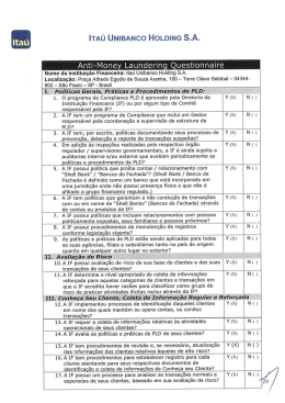 Anti-Money Laundering Questionnaire