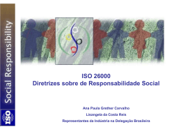 ISO 26000 Diretrizes sobre de Responsabilidade Social