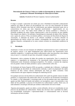 1 Determina&ccedil;&atilde;o dos Fatores Cr&iacute;ticos na An&aacute;lise de
