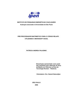 Pr&eacute;-processador matem&aacute;tico para o c&oacute;digo Relap5 utilizando o