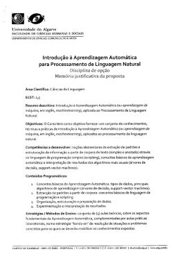 Introdu&ccedil;&atilde;o &agrave; Aprendizagem Autom&aacute;tica