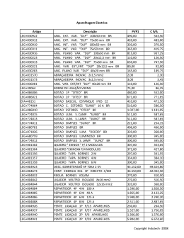 Aparelhagem El&eacute;ctrica