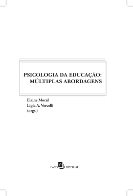 Psicologia da Educa&ccedil;&atilde;o: M&uacute;ltiPlas abordagEns