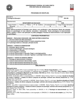 EDU208-Psicologia da Educa&ccedil;&atilde;o I