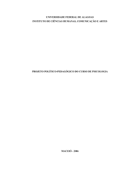 Psicologia - Universidade Federal de Alagoas
