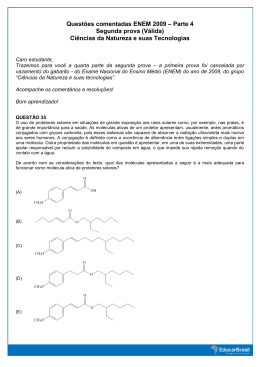 Ci&ecirc;ncias da Natureza e suas Tecnologias