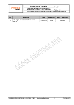 IT-7 5-01 Tratamento anti-corrosivo e pintura eletrot&aacute;tica