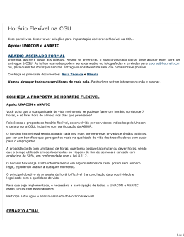 Hor&aacute;rio Flex&iacute;vel na CGU