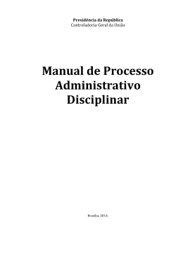 Manual de Processo Administrativo Disciplinar - TCE-RO