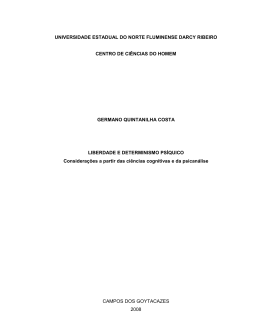 liberdade e determinismo ps&iacute;quico considera&ccedil;&otilde;es a partir