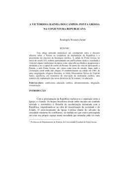 ponta grossa na conjuntura republicana