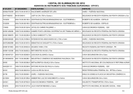 I Edital 2012 - Agravos de Instrumento - Ponta Grossa STF-STJ