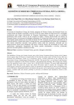 (PDF, 480 KiB) - Biblioteca Digital Espeleol&oacute;gica