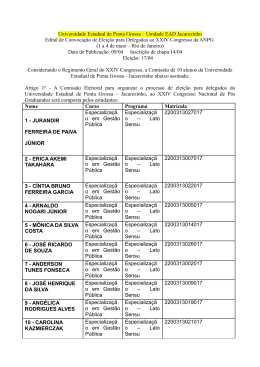 Universidade Estadual de Ponta Grossa – Unidade EAD