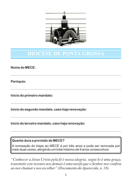 Diocese de Ponta Grossa - Manual dos Ministros Extraordin&aacute;rios