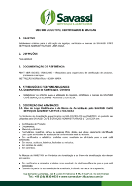 Uso do Logotipo, Certificados e Marcas