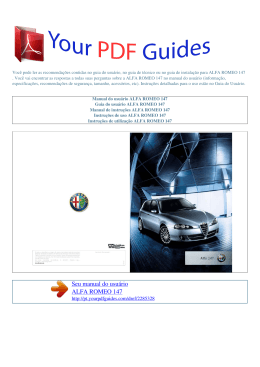 Manual de instruções ALFA ROMEO 147