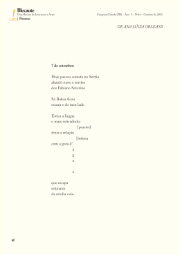 7 de Setembro e outros poemas – Ana Maria