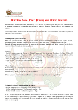 Descritivo Como Fazer Priming com A&ccedil;&uacute;car Invertido.