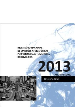 Invent&aacute;rio Nacional de Emiss&otilde;es Atmosf&eacute;ricas por