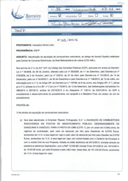 Adjudica&ccedil;&atilde;o da aquisi&ccedil;&atilde;o de combust&iacute;veis rodovi&aacute;rios, ao abrigo de