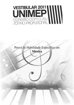 Prova de Habilidade Espec&iacute;fica em M&uacute;sica
