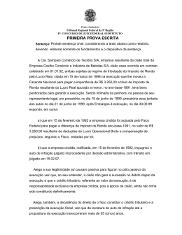 PRIMEIRA PROVA ESCRITA