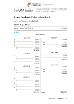 Prova Escrita de Física e Química A