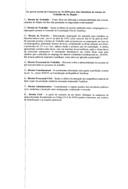 2a. prova escrita do Concurso no. 01/2004 para