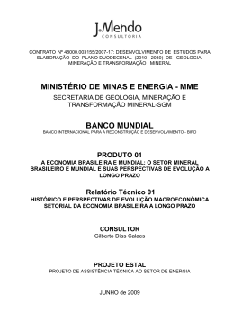 Historico e Perspectivas de Evolucao Macroeconomica Setorial da