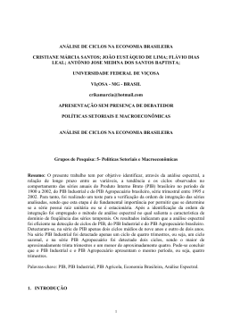 an&aacute;lise de ciclos na economia brasileira cristiane m&aacute;rcia