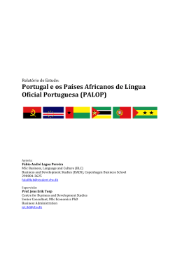 Relatório de Estudo Portugal e os PALOP