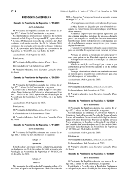 Decreto do Presidente da República n.º 91/2009