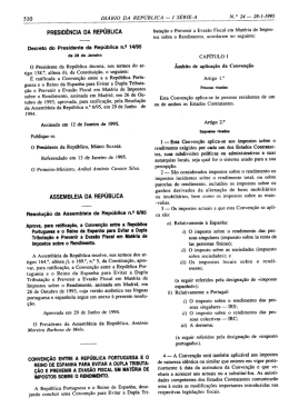 Decreto do Presidente da Rep&uacute;blica n.&ldquo; 14/95