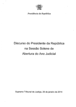Discurso do Presidente da República