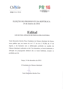 serpa terra forte ELEI&Ccedil;&Atilde;O DO PRESIDENTE DA REP&Uacute;BLICA