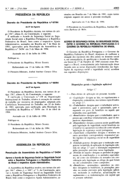 N.º 54/94 - Segurança Social