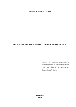 ANDERSON NORIAKI TAKARA MELHORIA DE PROCESSOS EM